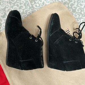 Toms used black suede booties 6